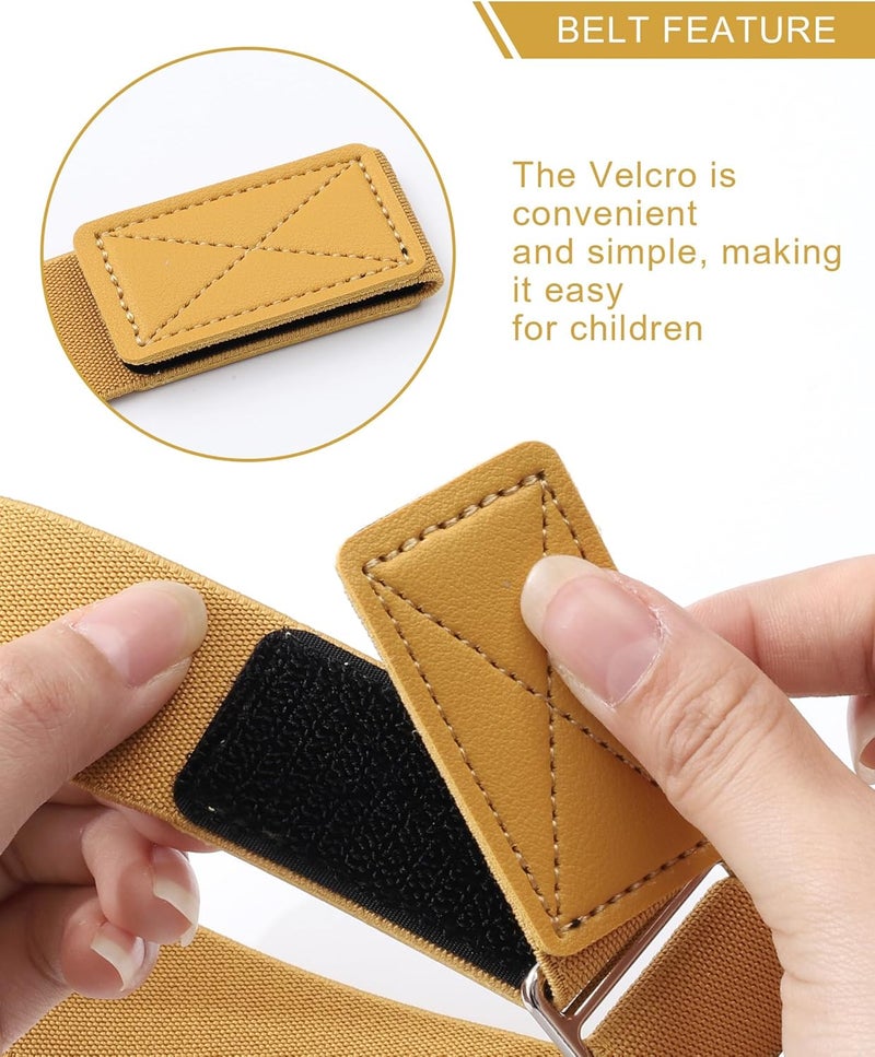 WELROG Kids Belts for Boys - Velcro Buckle Toddler Belt Elastic Adjustable Belt for Boys Girls - Image 4
